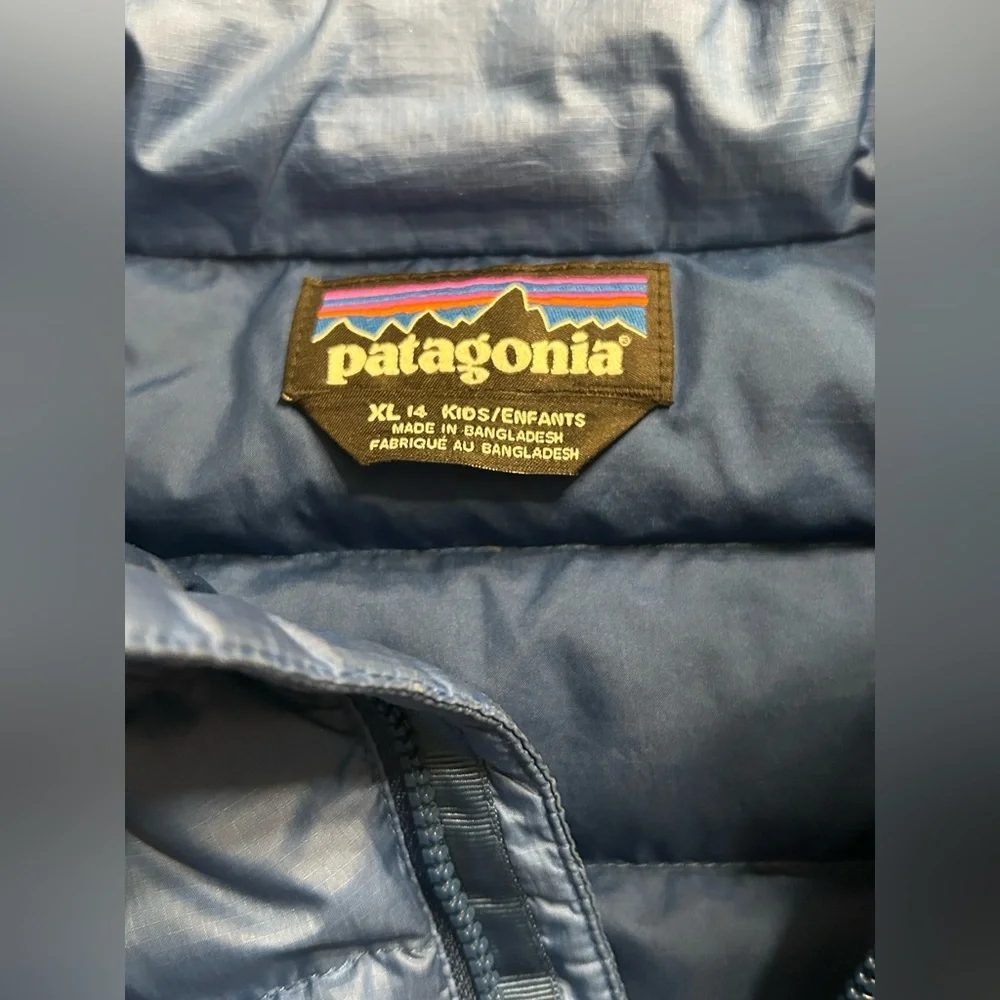 Boys Patagonia Better Sweater Down Jacket Blue Size 14 XL